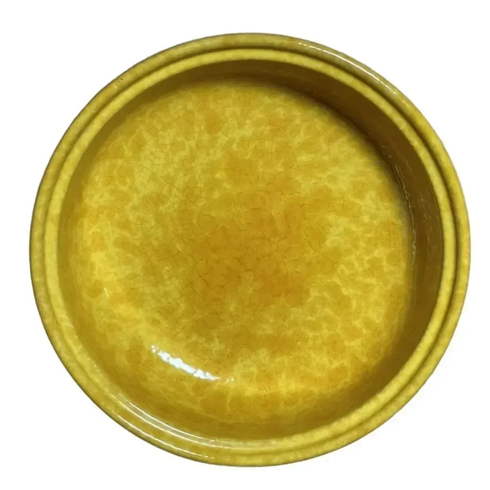 Vintage Traditional Moroccan Mustard Yellow Tagine Cooking Pot (Made in Italy)